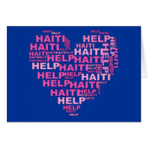 T-shirt et habillement du Haïti d'aide Carte De Vœux