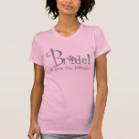 T-shirt fait sur commande mignon de jeune mariée