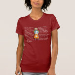 T-shirt femelle drôle d'art d'histoire de chimiste