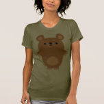 T-shirt fort mignon de femmes d'ours de bande dess