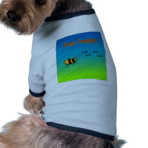 T-shirt heureux de chien d'abeille manteaux pour chien