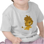 T-shirt heureux mignon de bébé de lion de bande de t-shirts