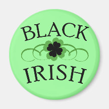 T-shirt irlandais noir pour le jour de St Patrick Aimant Pour Réfrigérateur