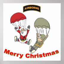 T-shirt léger de Père Noël II aéroporté Poster