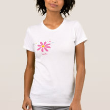 T-shirt magenta de fleur