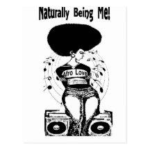 T-shirt naturel de cheveux cartes postales