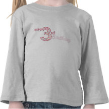 T-shirt rose de joyeux 3ème anniversaire