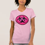 T-shirt rose de symbole de Biohazard