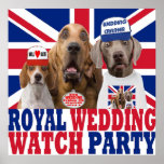 T-shirt royal drôle de partie de montre de mariage affiche