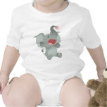 T-shirt somnolent mignon de bébé d'éléphant de ban t-shirts