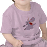T-shirt Toothy mignon de bébé de licorne de bande  t-shirts