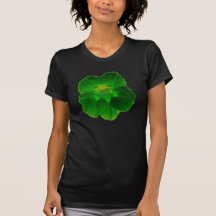 T-shirt vert de dames de nasturce