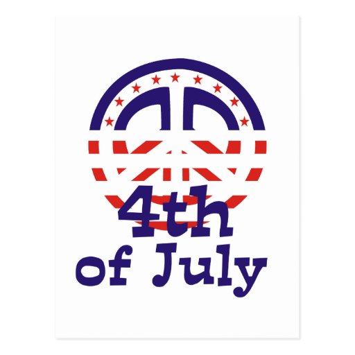 T-shirts 4 juillet et cadeaux de paix cartes postales
