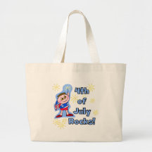 T-shirts 4 juillet et cadeaux de roches sac fourre-tout