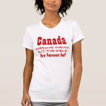 T-shirts chauds canadiens de filles