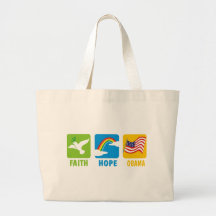 T-shirts d'Obama d'espoir de foi Sacs