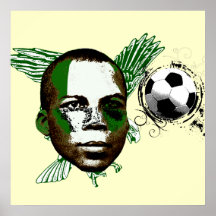 T-shirts du football du Nigéria Affiche
