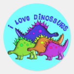 T-shirts et cadeaux AIME DINOSAURES d'enfants "JE" Autocollant