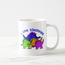 T-shirts et cadeaux AIME DINOSAURES d'enfants "JE" Mug À Café