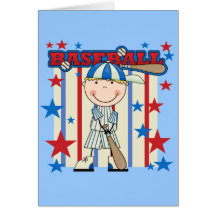 T-shirts et cadeaux blonds de garçon de BASE-BALL Carte De Vœux