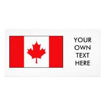 T-shirts et cadeaux canadiens de drapeau cartes avec photo