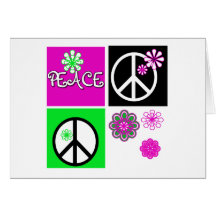 T-shirts et cadeaux chauds de paix de couleurs cartes