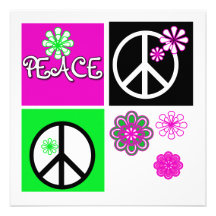 T-shirts et cadeaux chauds de paix de couleurs faire-parts