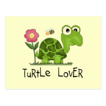 T-shirts et cadeaux d'amant de tortue cartes postales