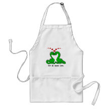 T-shirts et cadeaux d'amour de Valentine de dinosa Tabliers