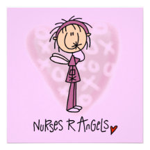 T-shirts et cadeaux d'anges des infirmières R Invitations Personnalisables