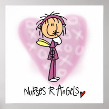 T-shirts et cadeaux d'anges des infirmières R Affiches