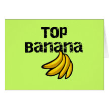 T-shirts et cadeaux de banane supérieure cartes de vœux
