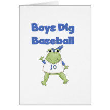 T-shirts et cadeaux de base-ball de fouille de gar carte de vœux