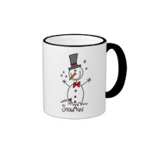 T-shirts et cadeaux de bonhomme de neige de vacanc tasses à café