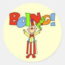 T-shirts et cadeaux de clown de Boing Autocollant
