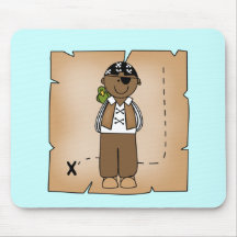 T-shirts et cadeaux de garçon de pirate d'Afro-amé Tapis De Souris