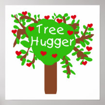 T-shirts et cadeaux de Hugger d'arbre Affiche