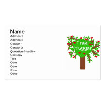 T-shirts et cadeaux de Hugger d'arbre Modèle De Carte De Visite