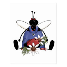 T-shirts et cadeaux de jardin de coccinelle carte postale