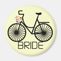 T-shirts et cadeaux de jeune mariée de bicyclette aimant