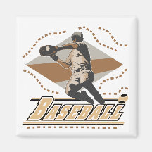 T-shirts et cadeaux de joueur de baseball aimant pour réfrigérateur