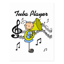T-shirts et cadeaux de joueur de tuba carte postale
