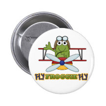 T-shirts et cadeaux de mouche de Froggie de mouche Badges Avec Agrafe