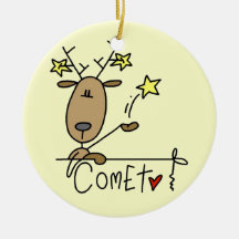 T-shirts et cadeaux de Noël de renne de comète Décorations De Noël