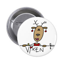 T-shirts et cadeaux de Noël de renne de renarde Badge