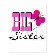 T-shirts et cadeaux de papillon de grande soeur cartes postales
