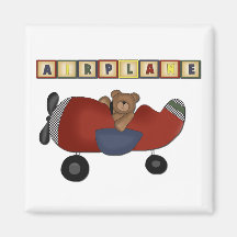 T-shirts et cadeaux de pilote d'ours de nounours magnets pour réfrigérateur