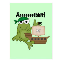 T-shirts et cadeaux de pirate de grenouille d'Arrr Cartes Postales