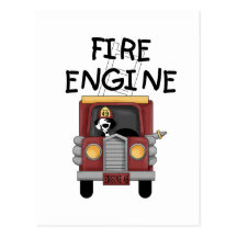T-shirts et cadeaux de pompe à incendie cartes postales