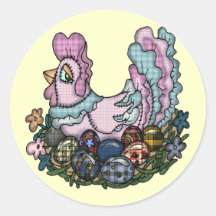 T-shirts et cadeaux de poule de Pâques Autocollants